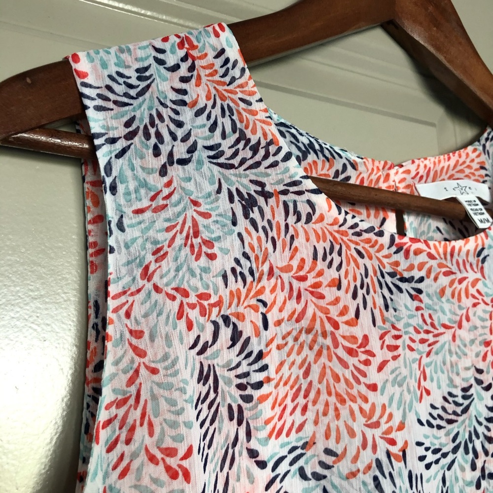 Double layer chiffon tunic